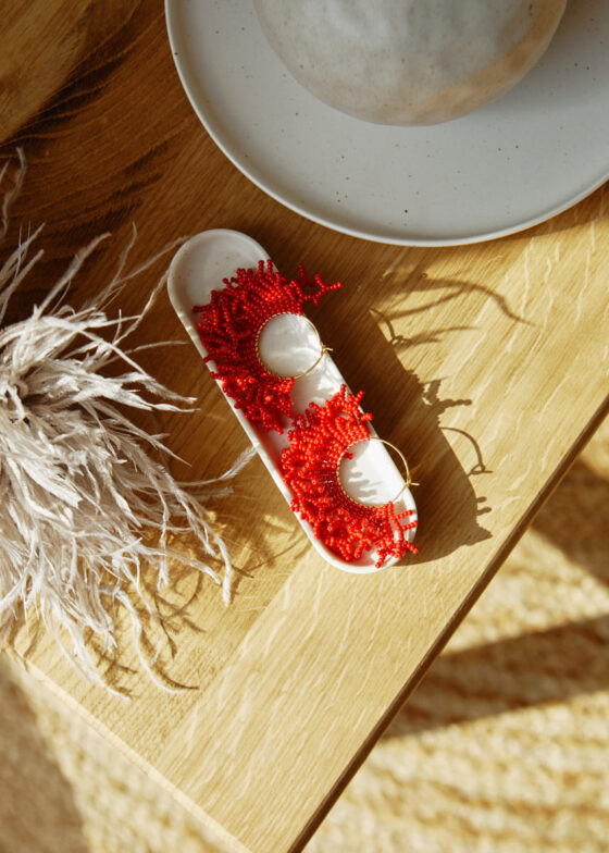 CORAL NAUŠNICE  CRVENE